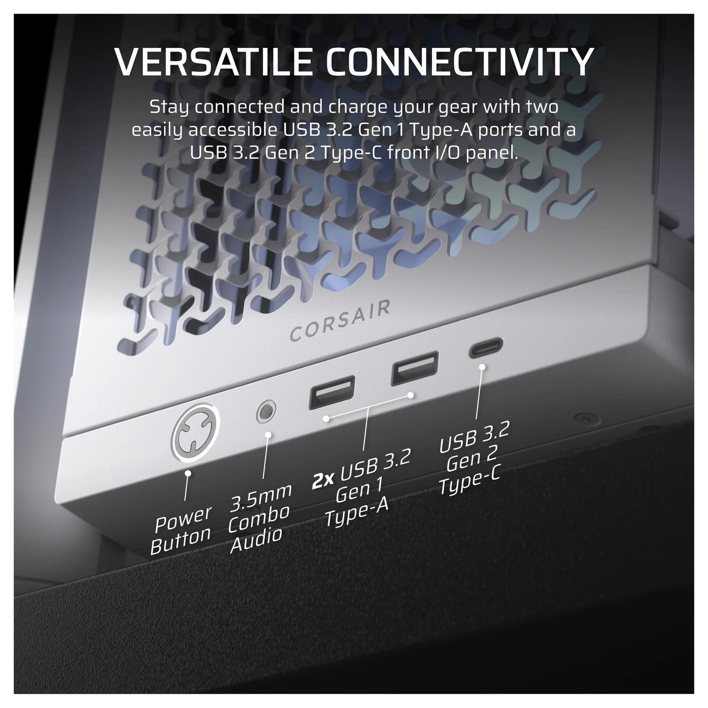 CORSAIR Frame 4000D RS ARGB Weiß Midi Tower ATX Gaming Gehäuse