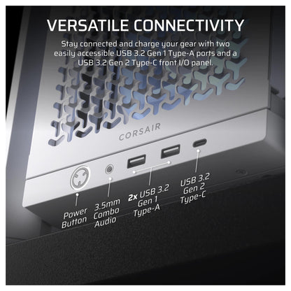 CORSAIR Frame 4000D RS ARGB Weiß Midi Tower ATX Gaming Gehäuse