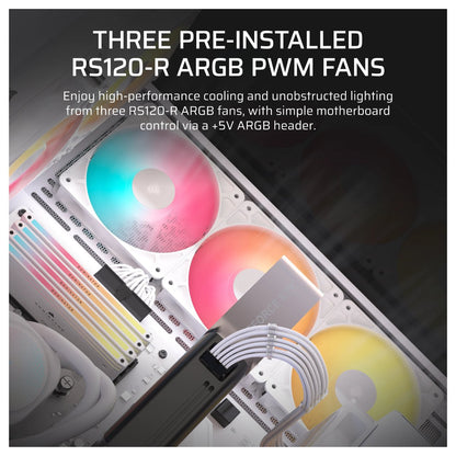 CORSAIR Midi 3500X RSR ARGB (Tempered Glass) White