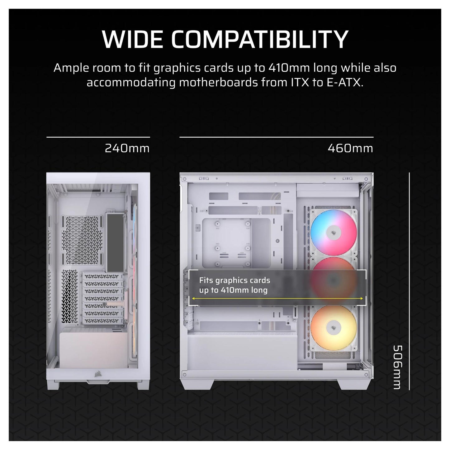 CORSAIR Midi 3500X RSR ARGB (Tempered Glass) White