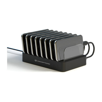 CONCEPTRONIC Ladegerät 8Port 6xUSB-A/2xC Multi 75WPD3.0 sw