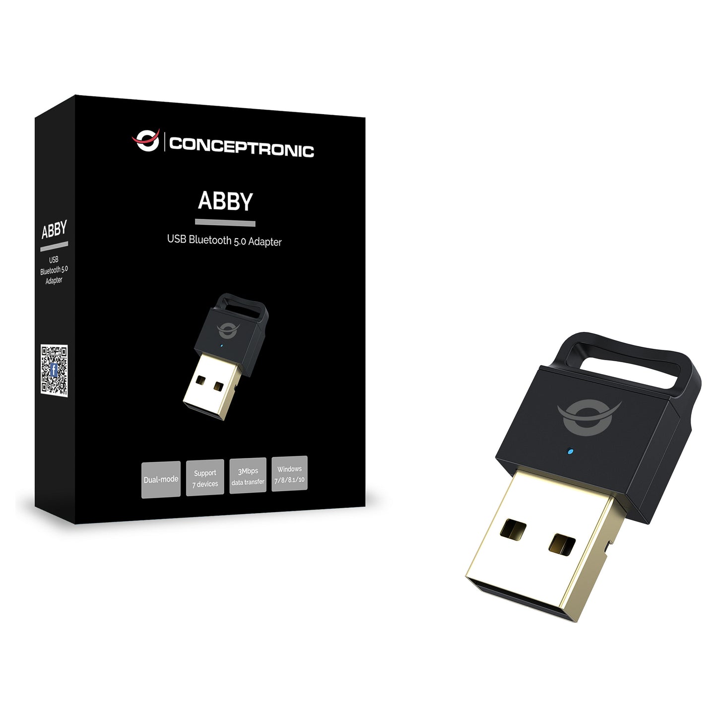 CONCEPTRONIC Bluetooth5.0 Adapter NanoUSB 10-20m schwarz