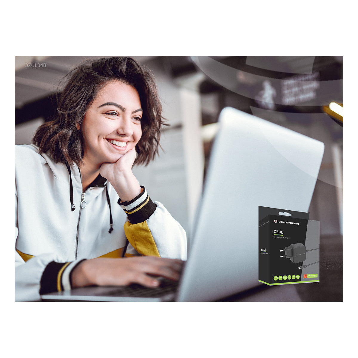 CONCEPTRONIC Ladegerät 1Port GaN USB-C Desk 67WPD3.0/PPS sw