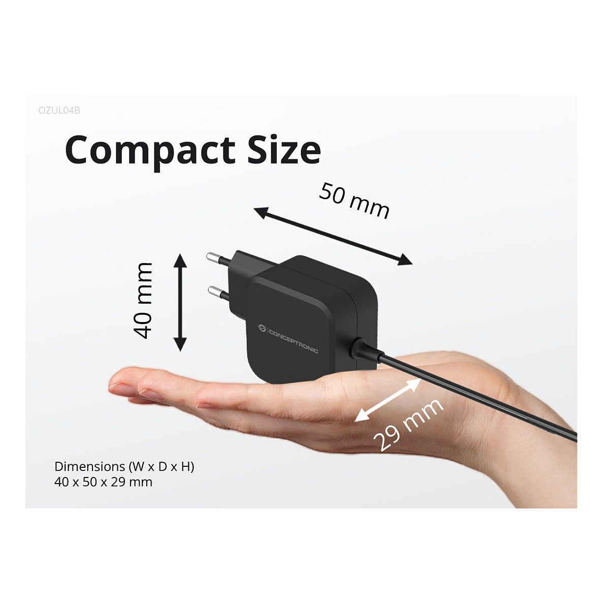 CONCEPTRONIC Ladegerät 1Port GaN USB-C Desk 67WPD3.0/PPS sw