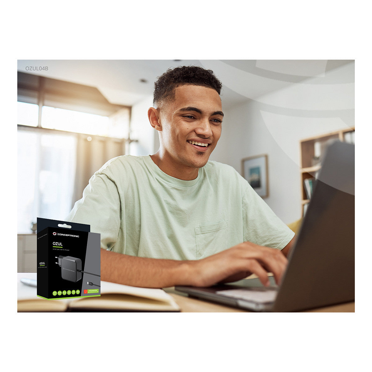 CONCEPTRONIC Ladegerät 1Port GaN USB-C Desk 100WPD3.0/PPS sw