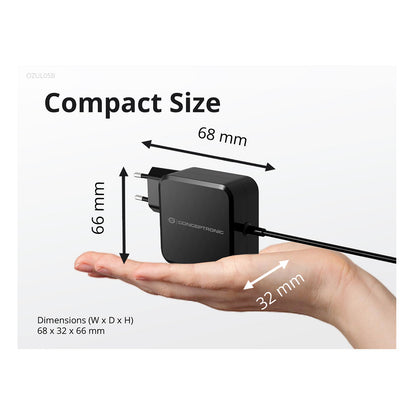 CONCEPTRONIC Ladegerät 1Port GaN USB-C Desk 100WPD3.0/PPS sw