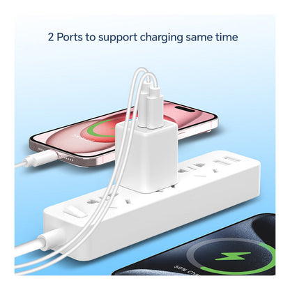 CONCEPTRONIC Ladegerät 2Port GaN USB-C/-A 20WPD3.0/PPS ws