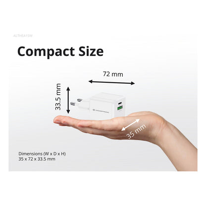 CONCEPTRONIC Ladegerät 2Port GaN USB-C/-A 20WPD3.0/PPS ws
