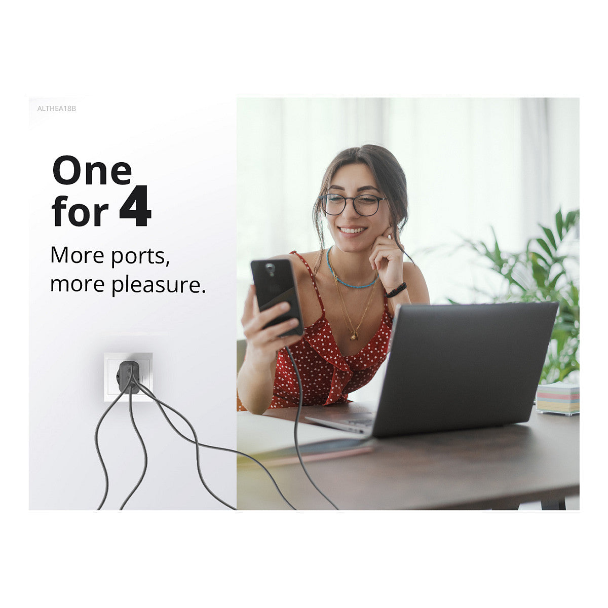 CONCEPTRONIC Ladegerät 4Port GaN 3xUSB-C/1xA100WPD3.0/PPS sw