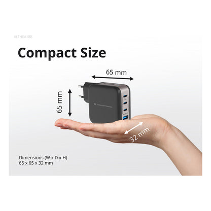 CONCEPTRONIC Ladegerät 4Port GaN 3xUSB-C/1xA100WPD3.0/PPS sw