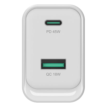 CONCEPTRONIC Ladegerät 2Port GaN USB-C/-A 45WPD3.0/PPS ws