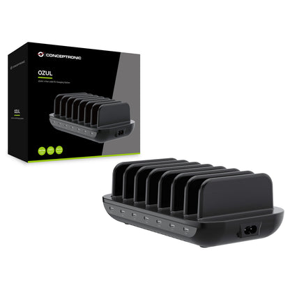 CONCEPTRONIC Ladegerät 7Port 7xUSB-C Multi 160WPD3.0 sw