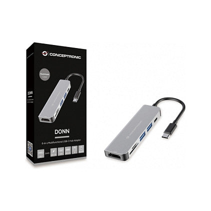 CONCEPTRONIC Dock USB-C->HDMI.2xUSB-A3.0.60WPD.+ 15cm gr