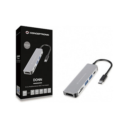 CONCEPTRONIC Dock USB-C->HDMI.2xUSB-A3.0.60WPD.+ 15cm gr