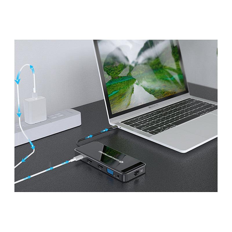 CONCEPTRONIC 7-1 Dock USB-C->2xHDMI/3xUSB-A/GbE/+ 25cm gr