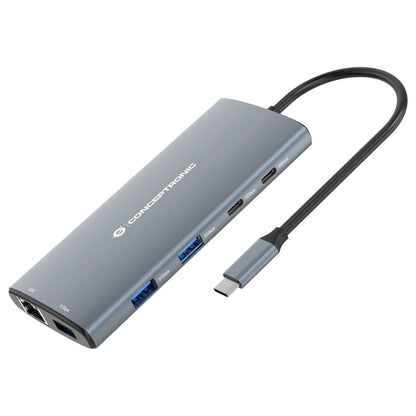 CONCEPTRONIC 10-1 Dock USB-C->HDMI/2xUSB-C/3xUSB-A/+ 20cm gr