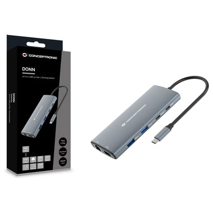CONCEPTRONIC 10-1 Dock USB-C->HDMI/2xUSB-C/3xUSB-A/+ 20cm gr