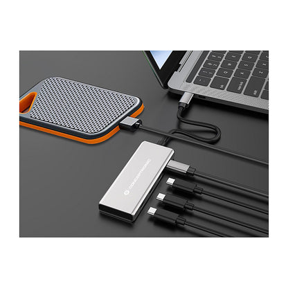 CONCEPTRONIC 4-1 Dock USB-C->3xUSB-C/100WPD 25cm gr
