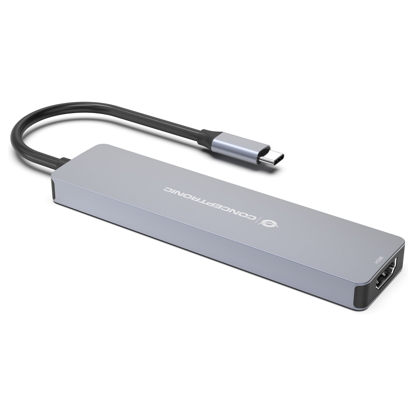 CONCEPTRONIC 7-1 Dock USB-C->HDMI/USB-C/2xUSB-A/+ 25cm gr