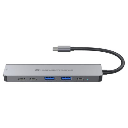 CONCEPTRONIC 6-1 Dock USB-C->HDMI/2xUSB-A/2xUSB-C/+ 25cm gr