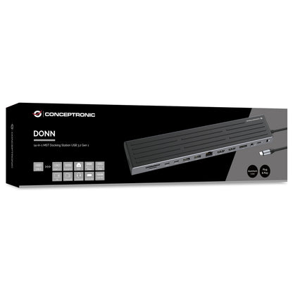 CONCEPTRONIC 14-1 Dock USB-C->2xHDMI/DP/2xUSB-C/+ 18cm sw