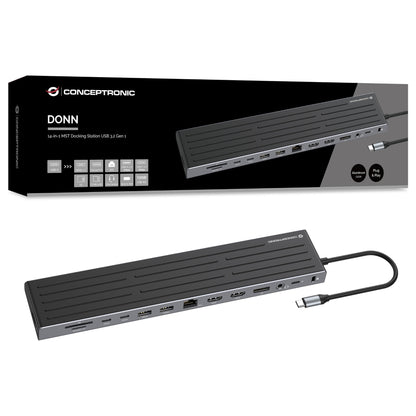 CONCEPTRONIC 14-1 Dock USB-C->2xHDMI/DP/2xUSB-C/+ 18cm sw