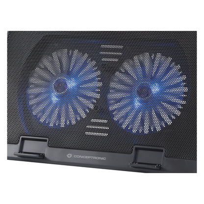 CONCEPTRONIC 2-Fan USB-A2.0 Laptop-Kühlpad 30Kg 17" sw
