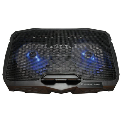 CONCEPTRONIC 2-Fan USB-A2.0 Laptop-Kühlpad 7Kg ERGO 17" sw