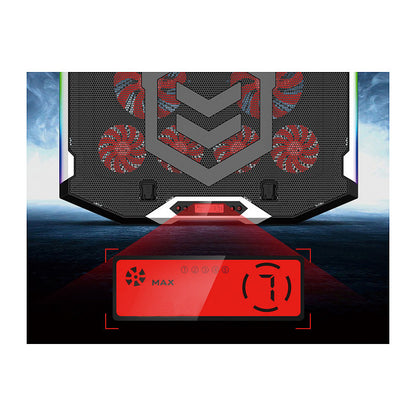 CONCEPTRONIC 6-Fan USB-A2.0 Laptop-Kühlpad 30Kg RGB 17" sw