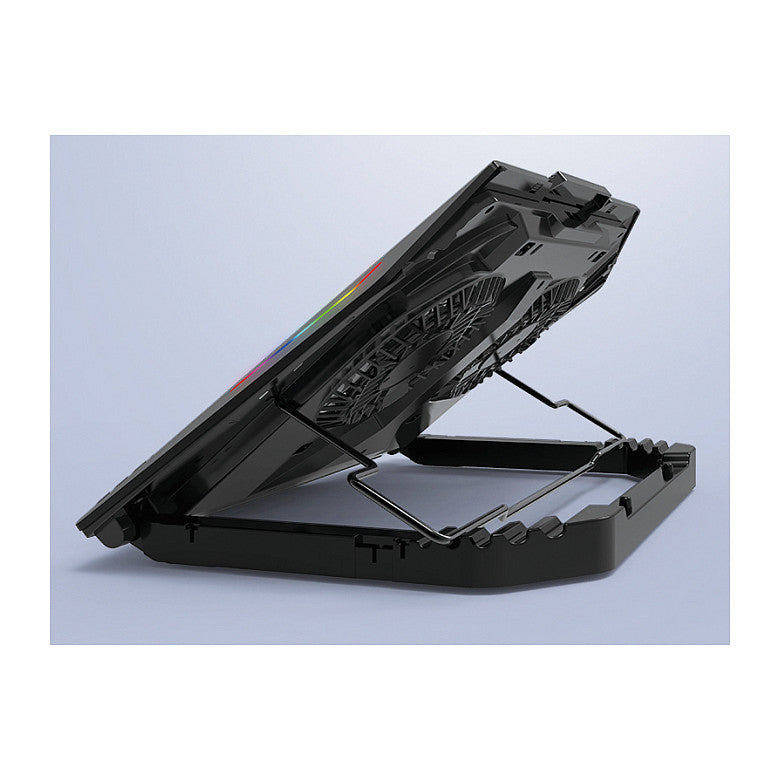 CONCEPTRONIC 2-Fan USB-A2.0 Laptop-Kühlpad 40Kg RGB 17" sw