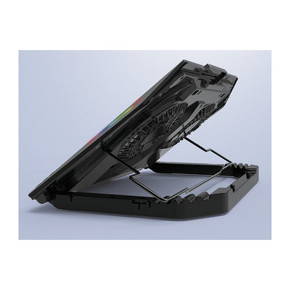 CONCEPTRONIC 2-Fan USB-A2.0 Laptop-Kühlpad 40Kg RGB 17" sw
