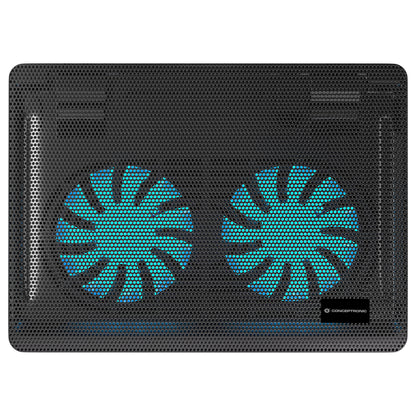 CONCEPTRONIC 2-Fan USB-A2.0 Laptop-Kühlpad 3Kg 15.6" sw