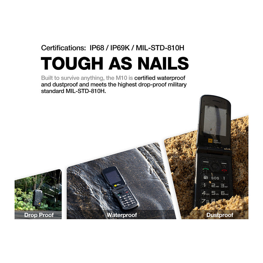 AGM MOBILE M10, 4G, IP68/IP69K/MIL-STD-810H