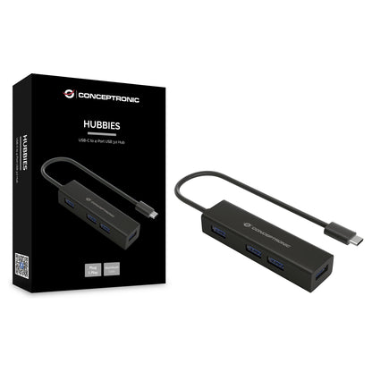 CONCEPTRONIC 4-Port Hub USB-C3.2Gen1->4xA3.0 o.Netz. sw