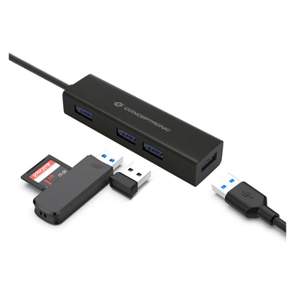 CONCEPTRONIC 4-Port Hub USB-C3.2Gen1->4xA3.0 o.Netz. sw