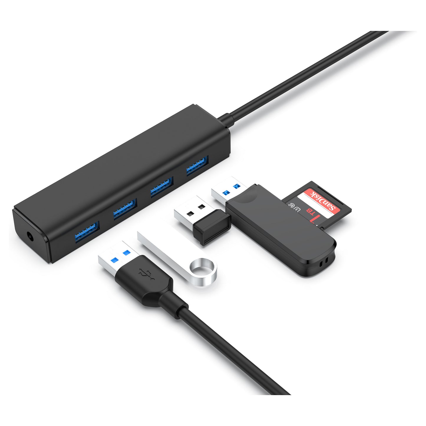 CONCEPTRONIC 4-Port Hub USB-C3.2Gen1->4xA3.0 o.Netz. sw