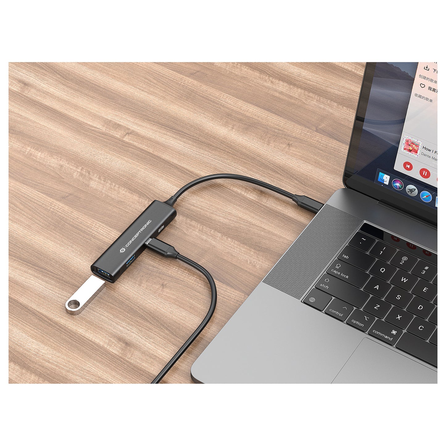 CONCEPTRONIC 4-Port Hub USB-C3.2Gen1->2xA3.0/2xC o.Netz. sw