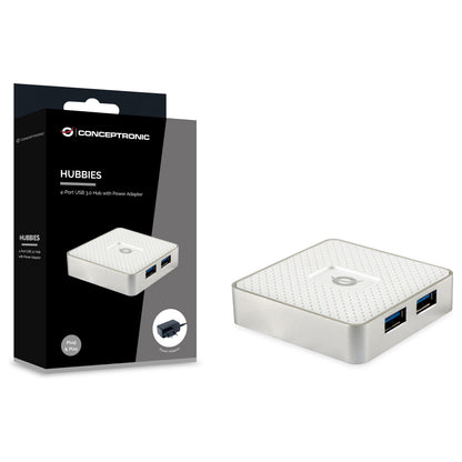 CONCEPTRONIC 4-Port Hub USB Micro-B->4xA3.0 m.Netz. ws