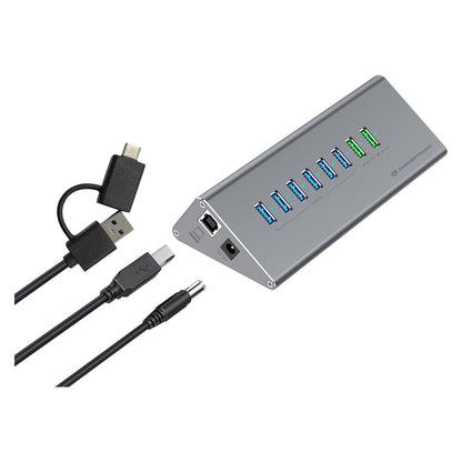 CONCEPTRONIC10-Port Hub USB-A3.0/-C Adap.->6xA3.0+m.Netz. gr