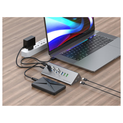 CONCEPTRONIC10-Port Hub USB-A3.0/-C Adap.->6xA3.0+m.Netz. gr