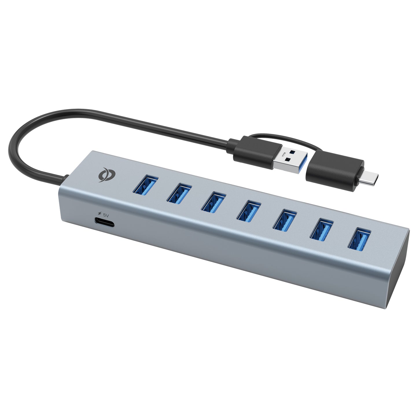 CONCEPTRONIC 7-Port Hub USB-A3.0/-C Adap.->7xA3.0 o.Netz. gr