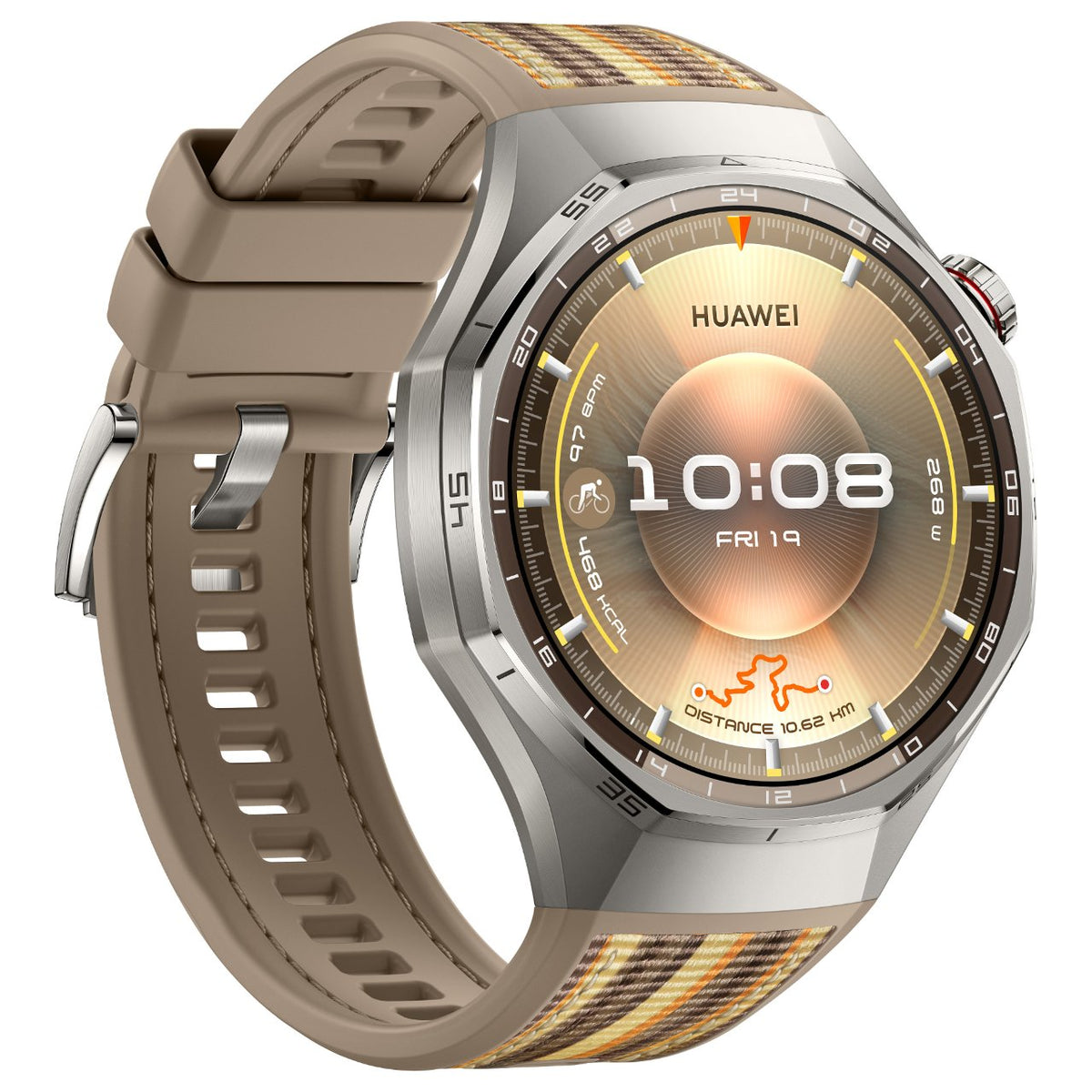Huawei WATCH GT6 pro 46mm (Atum-B29W), Brown Woven Strap