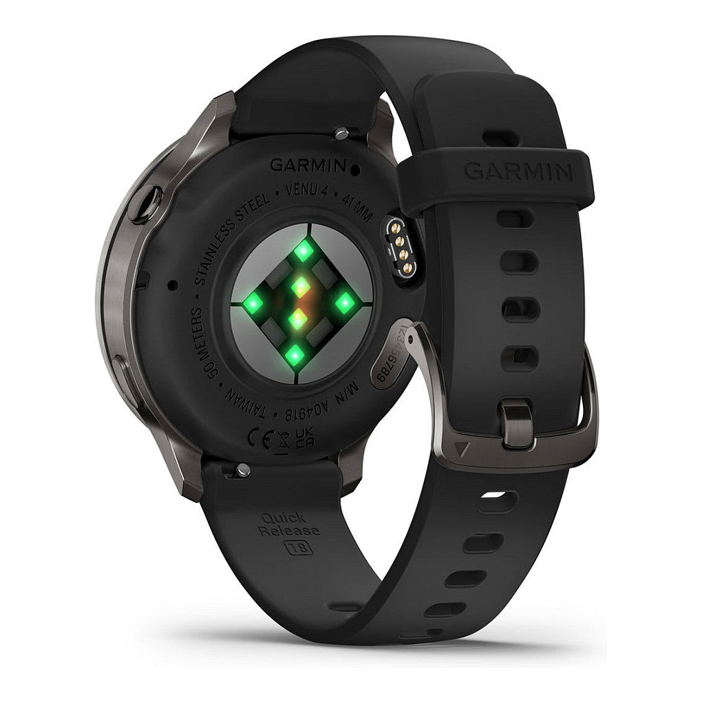 Garmin Venu 4 41mm Silikon-Armb. schwarz/schiefergr