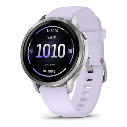 Garmin Venu 4 41mm Silikon-Armb. grau/silber/lavend