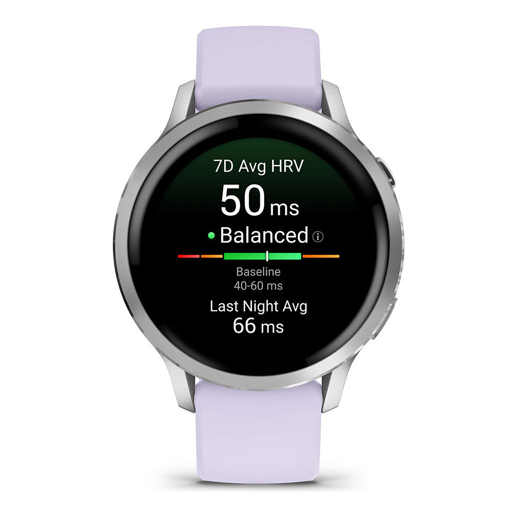 Garmin Venu 4 41mm Silikon-Armb. grau/silber/lavend
