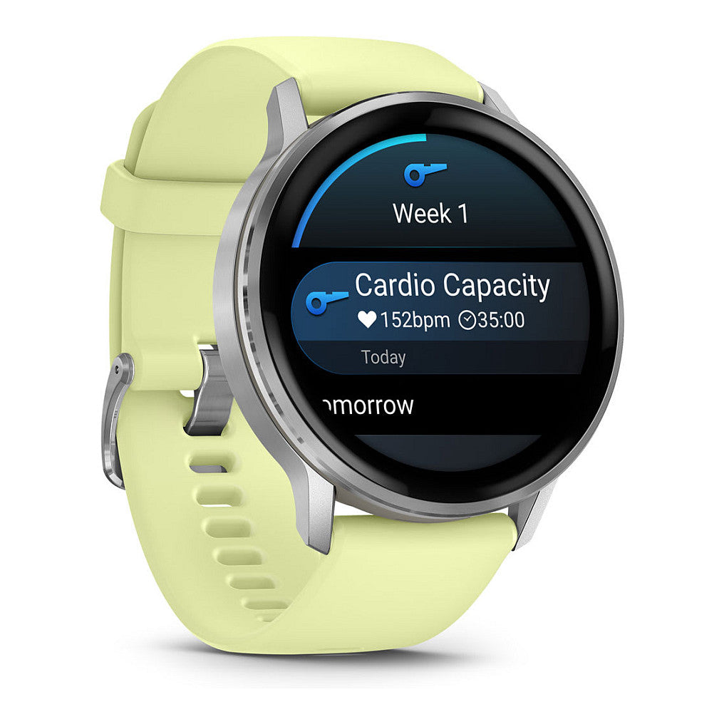 Garmin Venu 4 45mm Silikon-Armb. grau/silber/zitron
