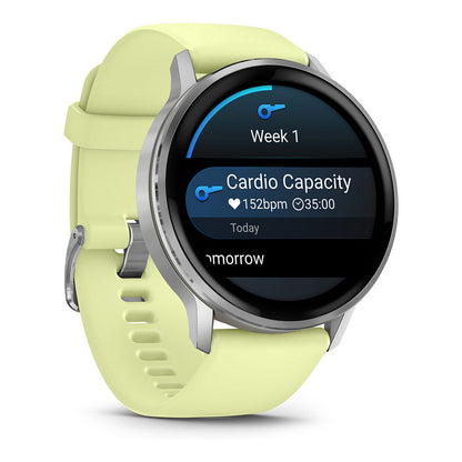 Garmin Venu 4 45mm Silikon-Armb. grau/silber/zitron