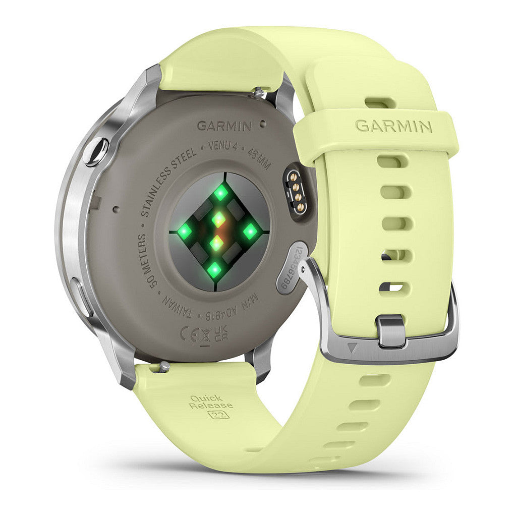 Garmin Venu 4 45mm Silikon-Armb. grau/silber/zitron