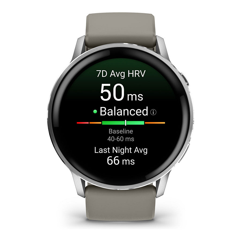 Garmin Venu 4 45mm Silikon-Armb. schwarz/silber/gra