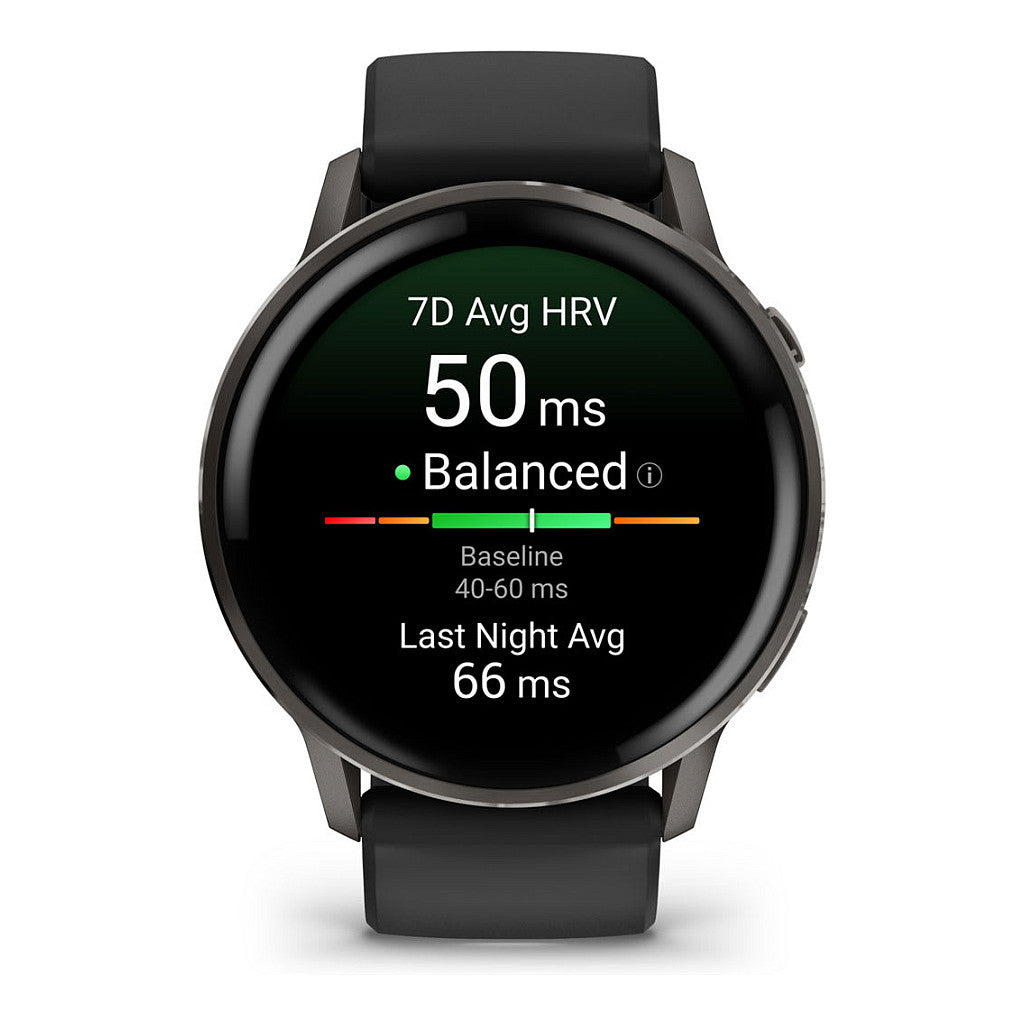 Garmin Venu 4 45mm Silikon-Armb. schwarz/schiefergr